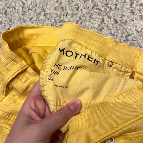Mother The Runaway Pop Yellow Flare Jeans Sz 28 Casual Denim - Picture 5 of 11